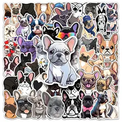 Autocollants de Dessin Animé Mignon, Bouledogue Français, Animaux, Chien, DIY, Téléphone, Ordinateur Portable, Bagages, Planche à Roulettes, Graffiti, Décalcomanies Amusantes pour Cadeau, 10, 30, 50 Pièces