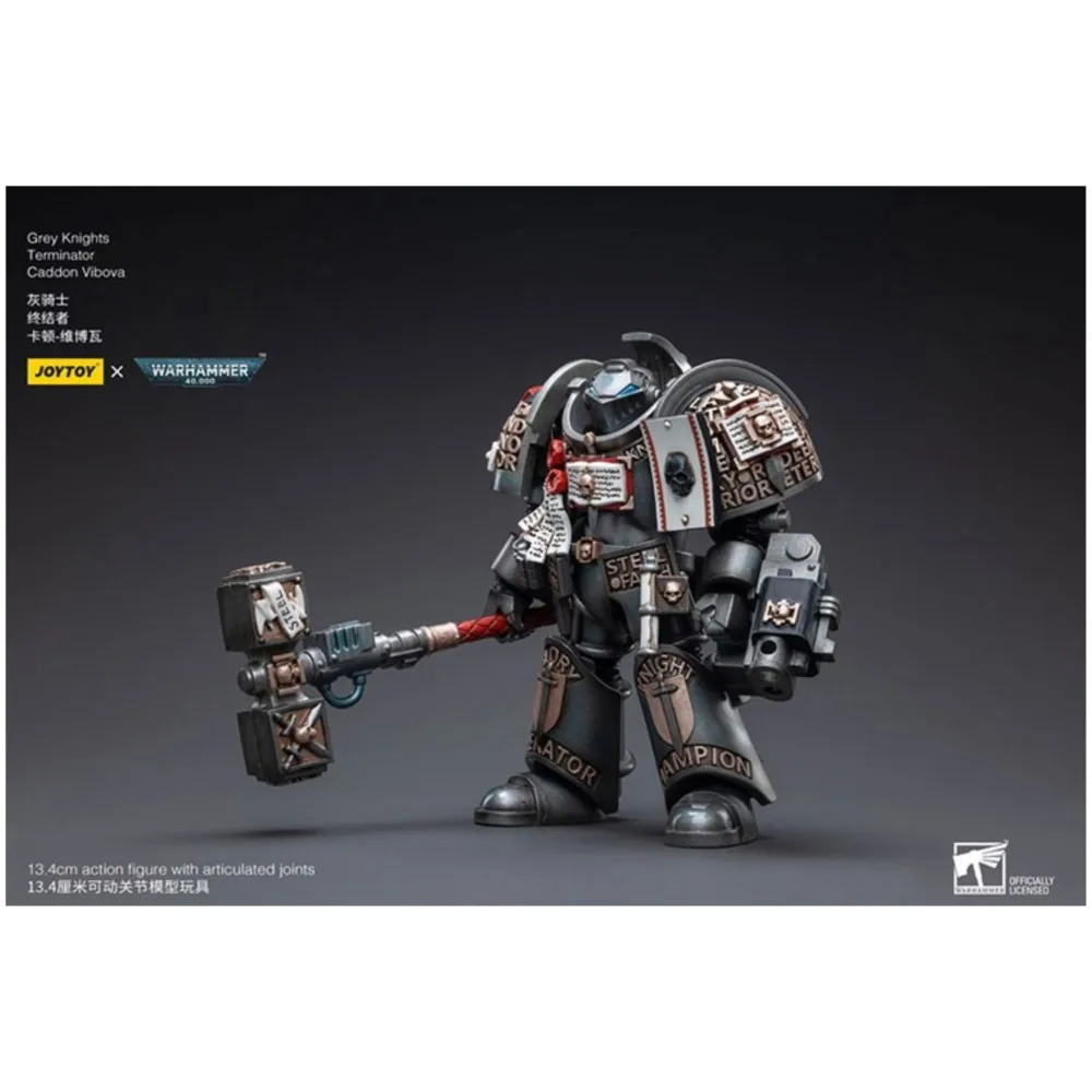 JOYTOY Warhammer 40k สีเทาอัศวิน Nemesis Dreadknight (รวมตัวเลขการกระทํา) ตัวเลขการกระทําตกแต่งคอลเลกชันต้นฉบับ