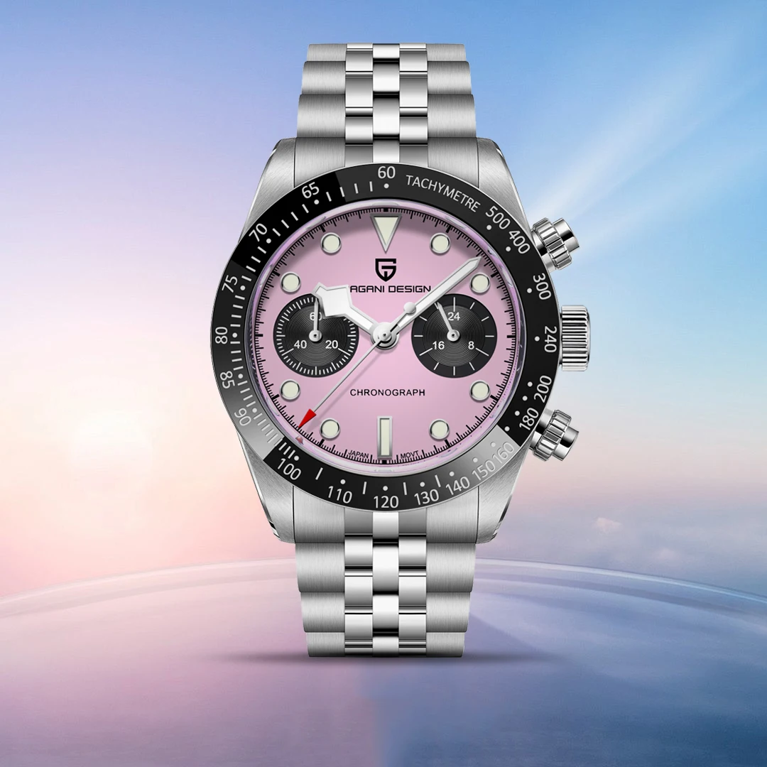 

2025 New PAGANI DESIGN Men's Luxury Quartz Watches full Stainless Steel Waterproof Chronograph Wrist Watch for Men VK64 Movt