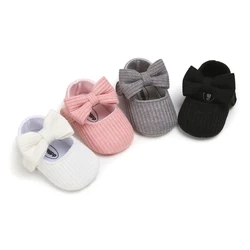 Baby Girls Cotton Shoes Retro Spring Autumn Toddlers Prewalkers Cotton Princess Shoes Infant Soft Bottom First Walkers 0-18M