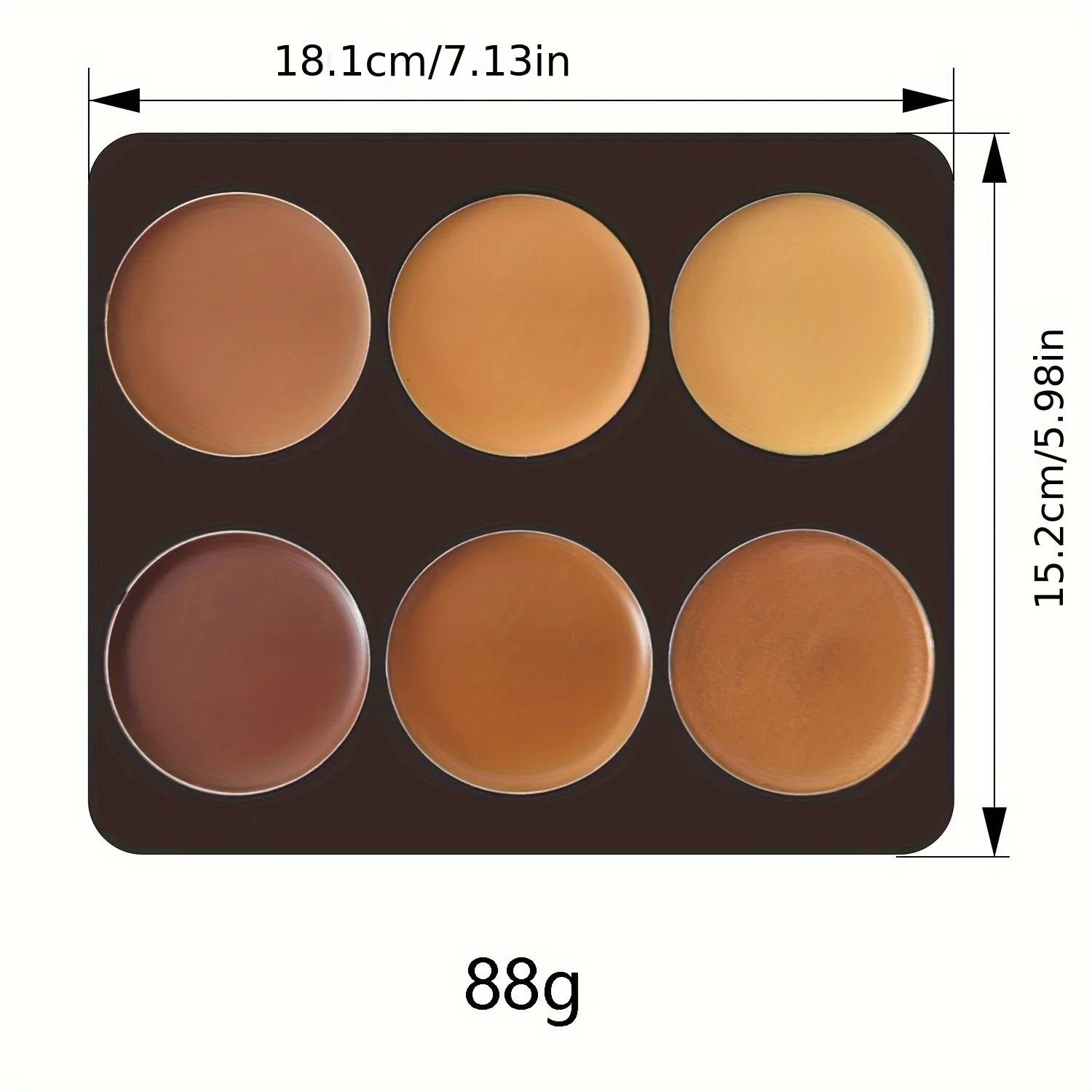 6-Farben-Konturcreme-Palette, langlebige Concealer-Grundierung, Abdeckung für Schönheits fehler, schafft perfekten 3D-Look im natürlichen Glanz