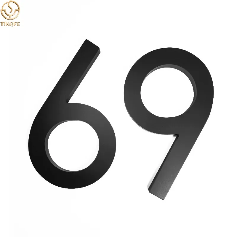 6 Inch Floating House Number Acrylilc Modern Anti-Rust House Address Numbers for Outside with For Mailbox Yard Home Front Door