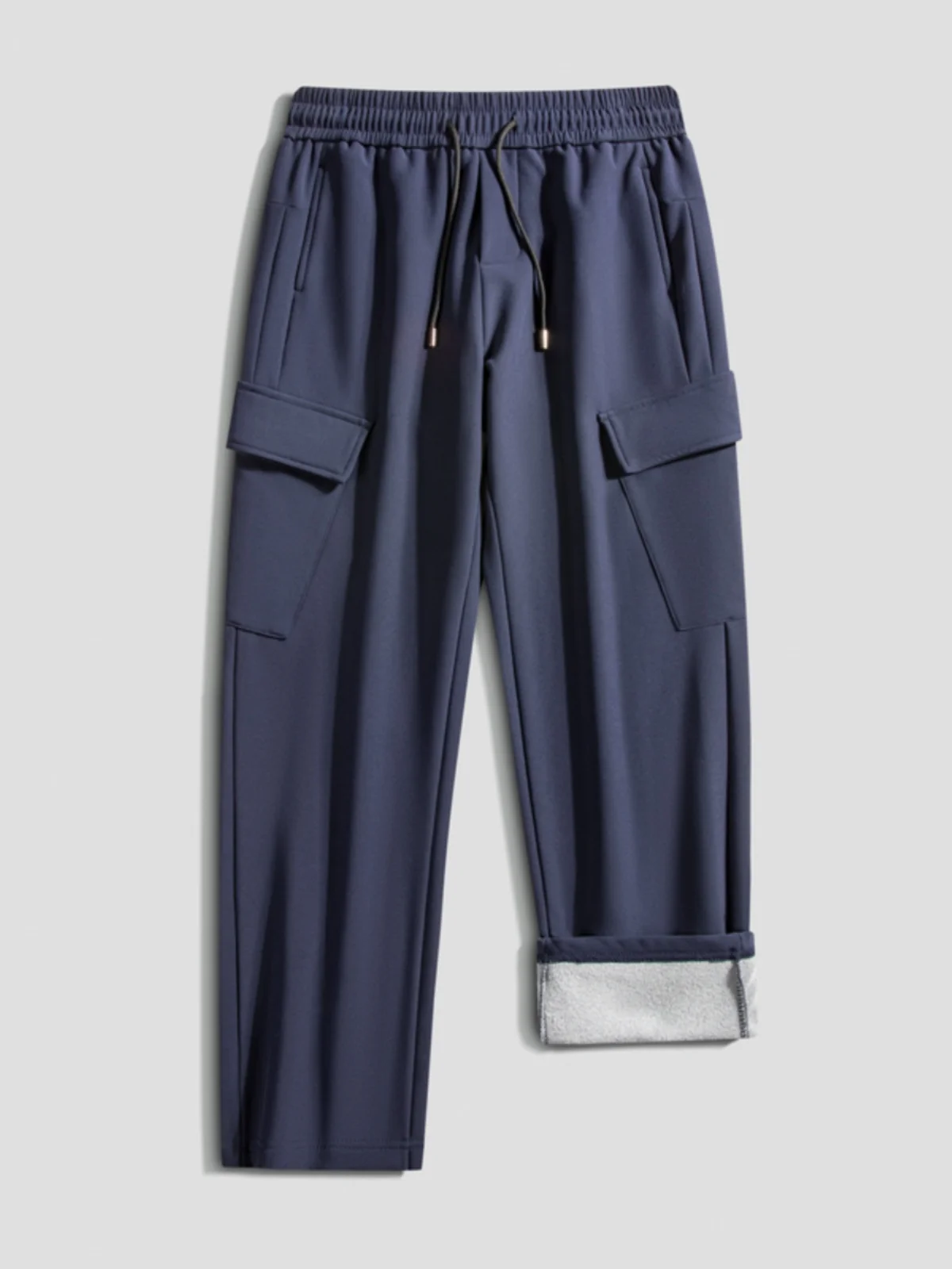 

Мужские повседневные брюки свободного кроя на осень-зиму: прямые, в стиле рабочей одежды, спортивные, модные, универсальные, длинные, удобные, из ткани с начесом.