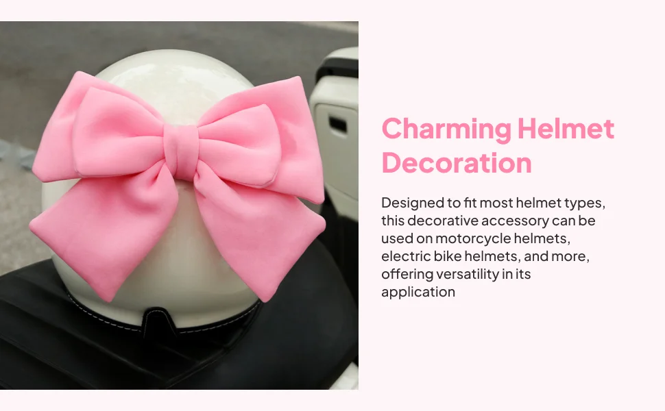

Self Adhesive Helmet Bowknot Space Cotton Decor for Vintage Motorcycle and Outdoor Sports Helmets