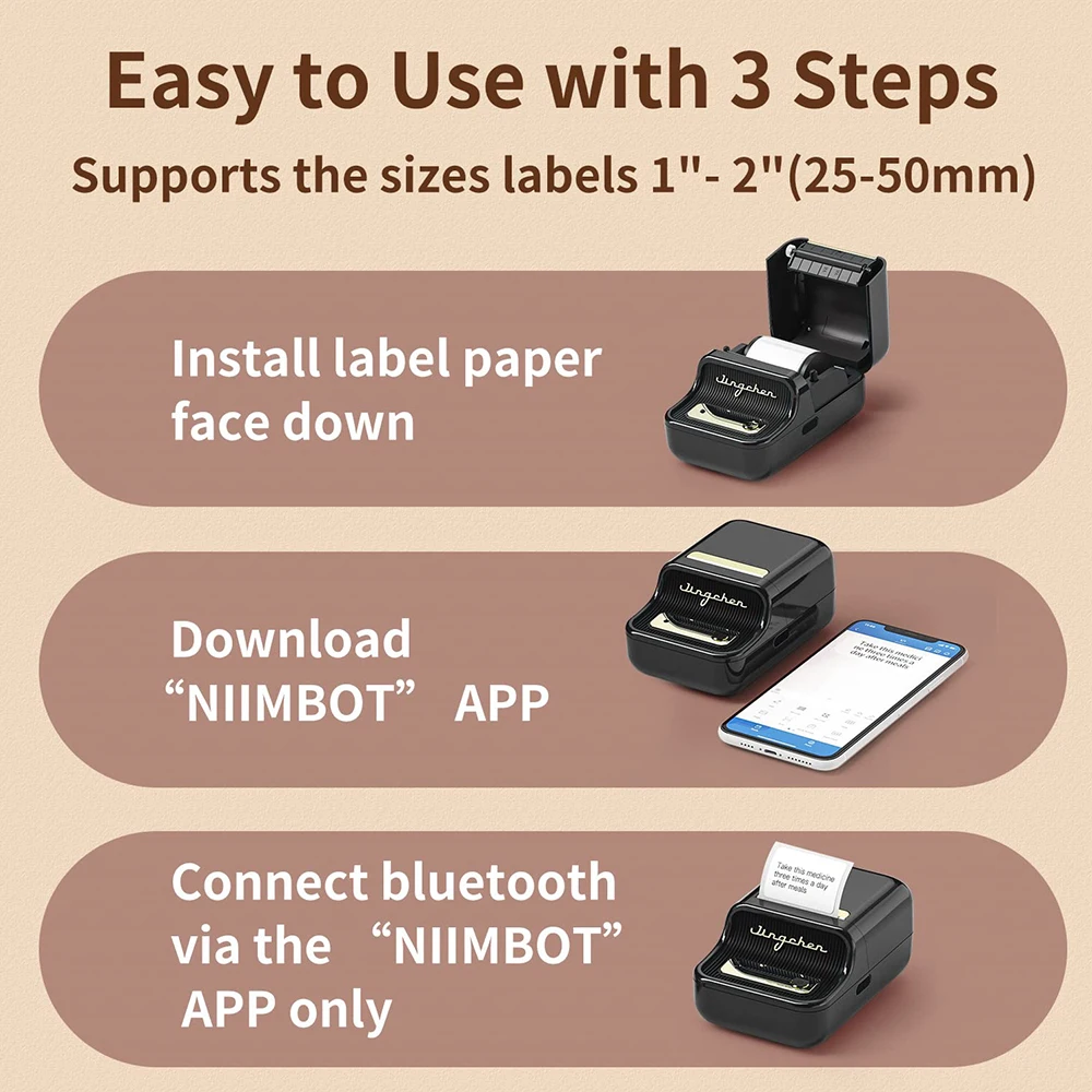 Niimbot B21 Mini Portable Printer For Mobile Thermal Adhesive Label Printer For Stickers Pocket Labeling Maker Machine Niimbot