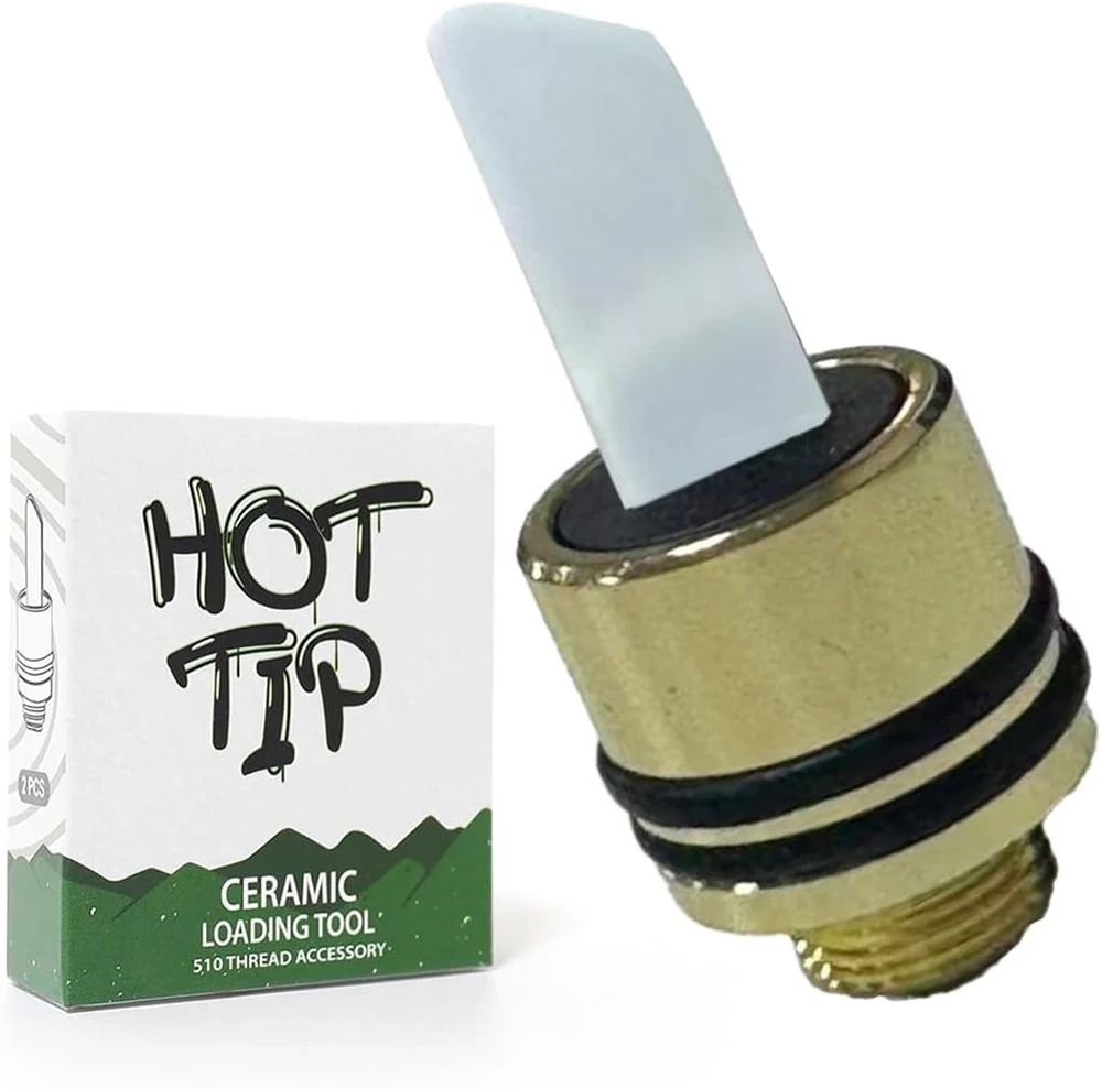 Single Hot Knife 510 Ceramic Heat Tip Coil with Cover Cap 11.5mm Rainbow Gold Silver Cut Wax Accessory Tool