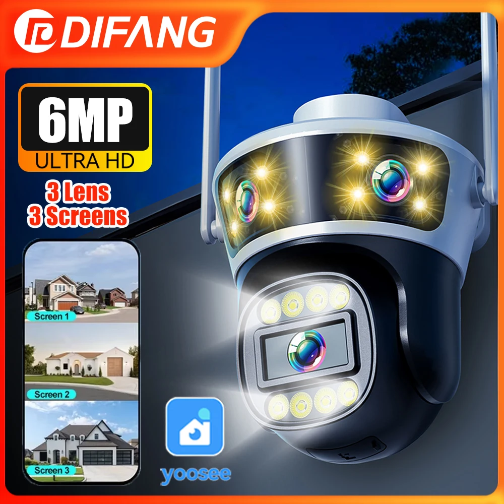 yoosee-6mp-outdoor-wifi-security-camera-3-lens-3-screens-ptz-7-24h-recording-ai-auto-tracking-human-detection-night-vision-cctv