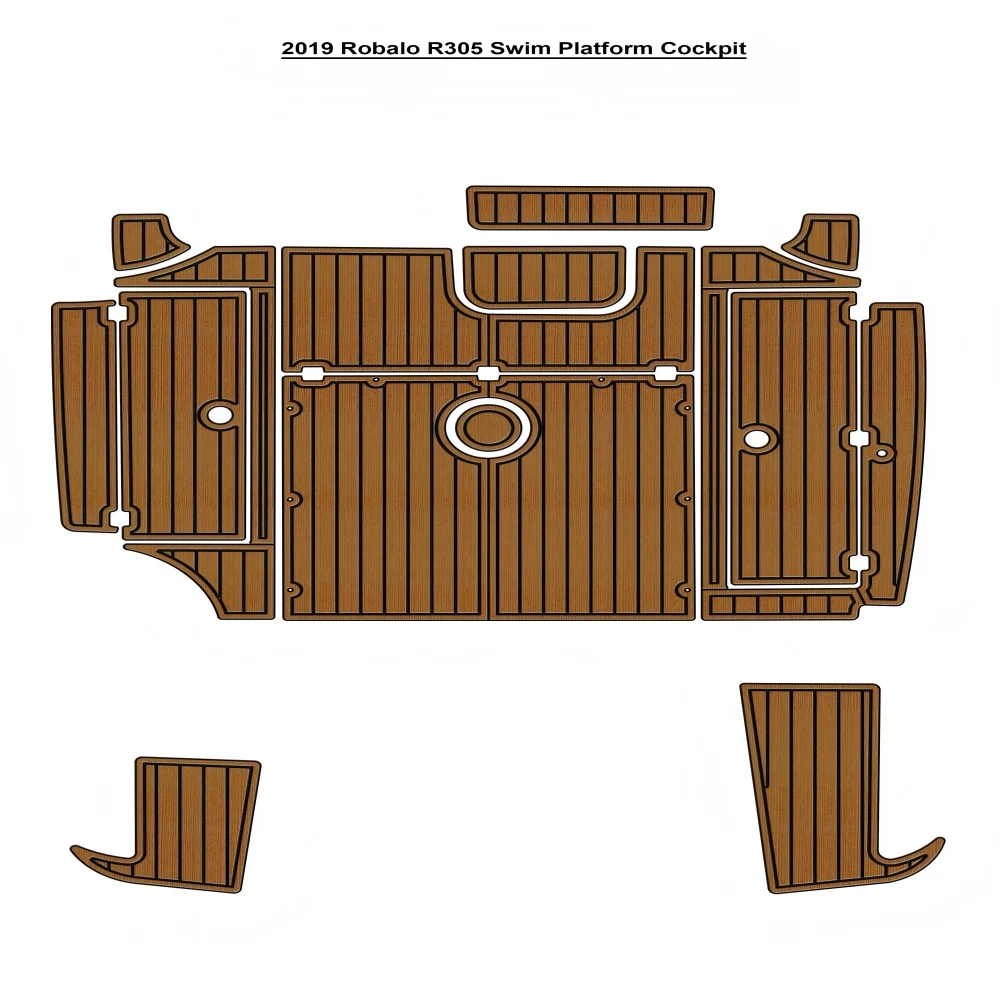 

2019 Robalo R305 Swim Platform Cockpit Pad Boat EVA Teak Floor SeaDek Gatorstep Style Self Adhesive iodfg868