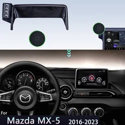 For Mazda MX5 MX-5 ND 2016-2021 2022 2023 Car Phone Holder Screen Fixed Base Car Magnetic Wireless Charging Stand Car MagSafe
