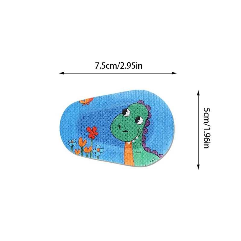 8PCS Cute Cartoon Dinosaur Adhesive Eye Patches Disposable Breathable Bandage Amblyopia Protect Eyesight For Kids Girls Boys