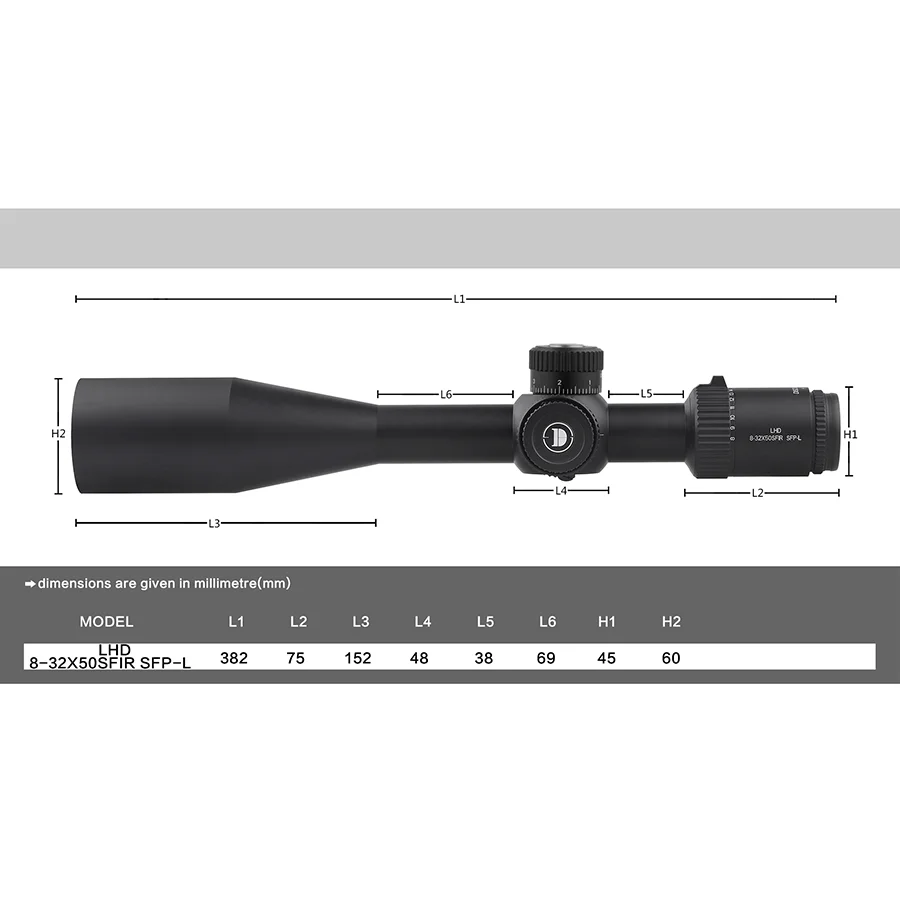 Imagem -03 - Discovery-lhd 832x50sfir Sfp-l Zipper Cross Shooting Scope Rifle de Caça de Longo Alcance Moa Visão Óptica Rifle