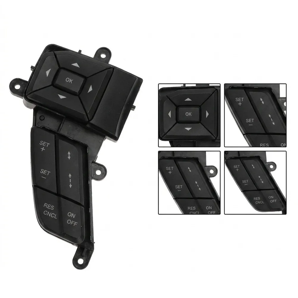 FL3T9E740BBW Steering Wheel Cruise Control Switch For For Ford For F150 For F250 F350 2015-2019 Black Plastic Replacement Part