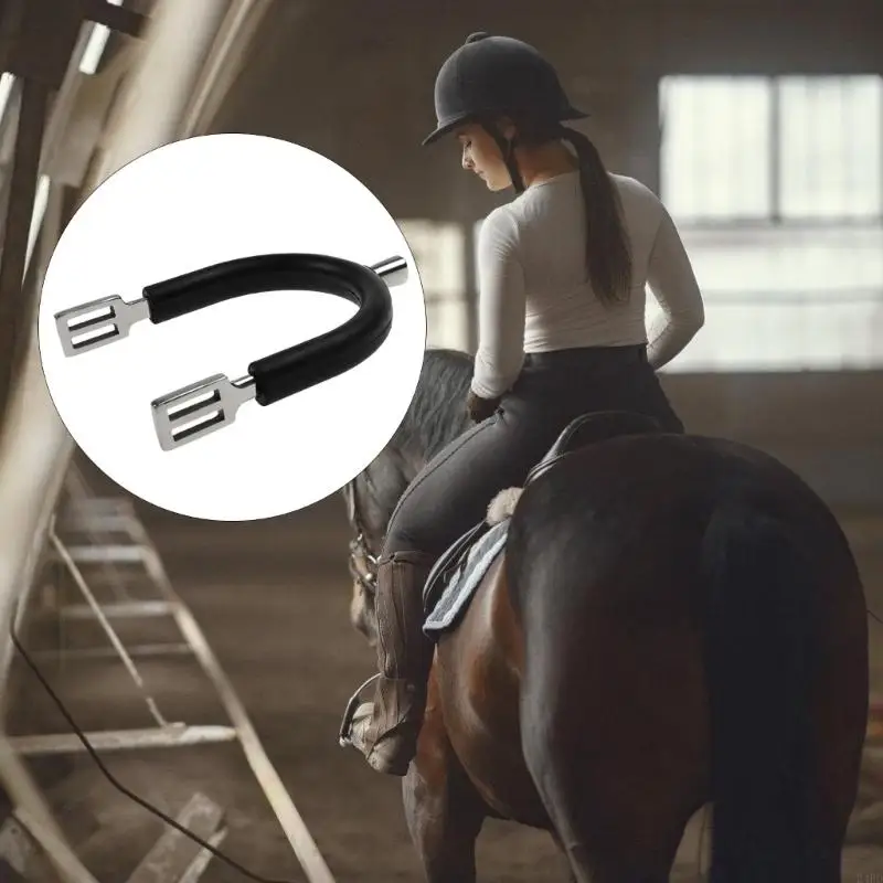 مصد الحصان حفز استبدال المطاط مغطى كاوبوي الغربية حفز رجالي حبل حفز معدات المنافسة 24BD