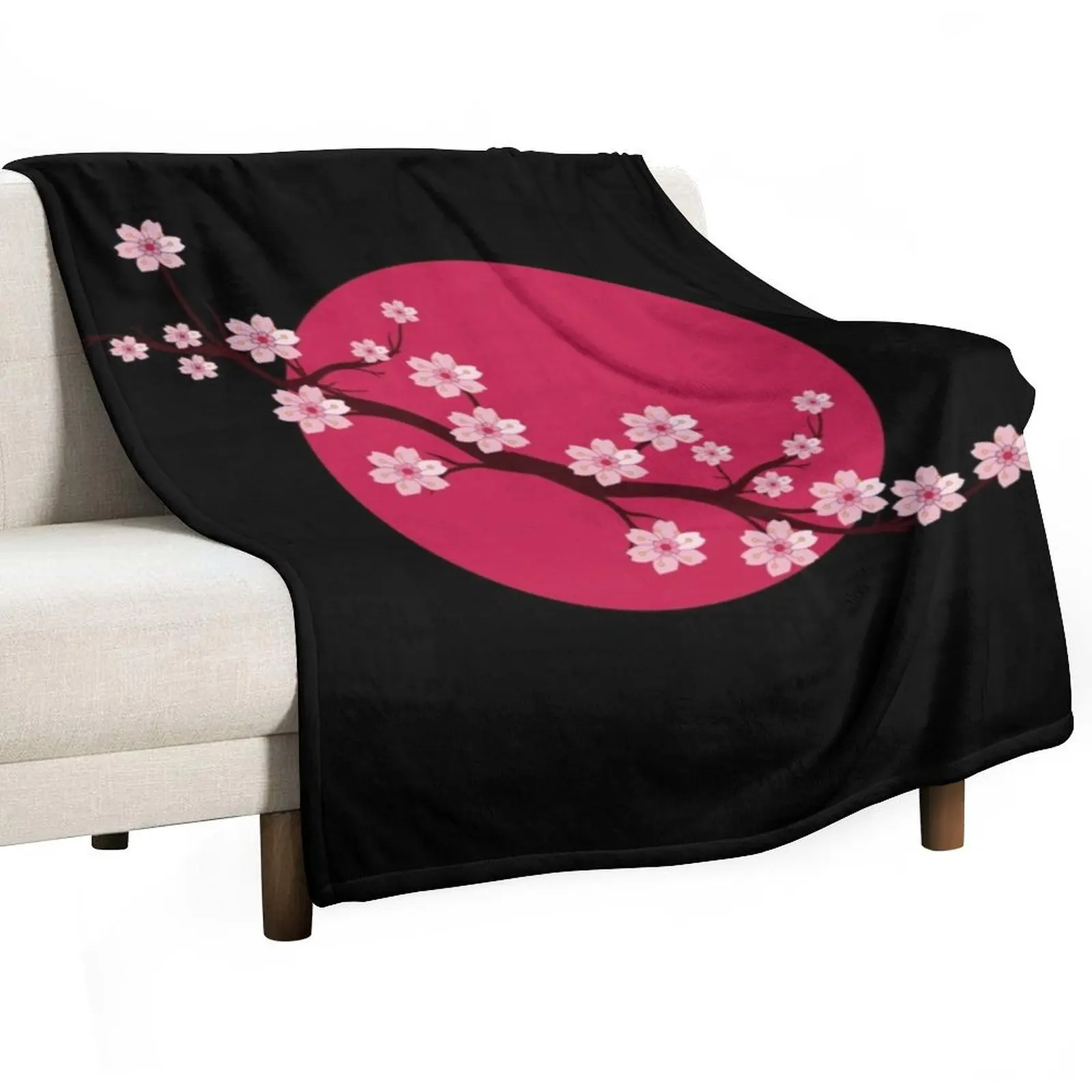 

Sakura flowers Throw Blanket Tourist wednesday Decorative Beds Cute Plaid Blankets