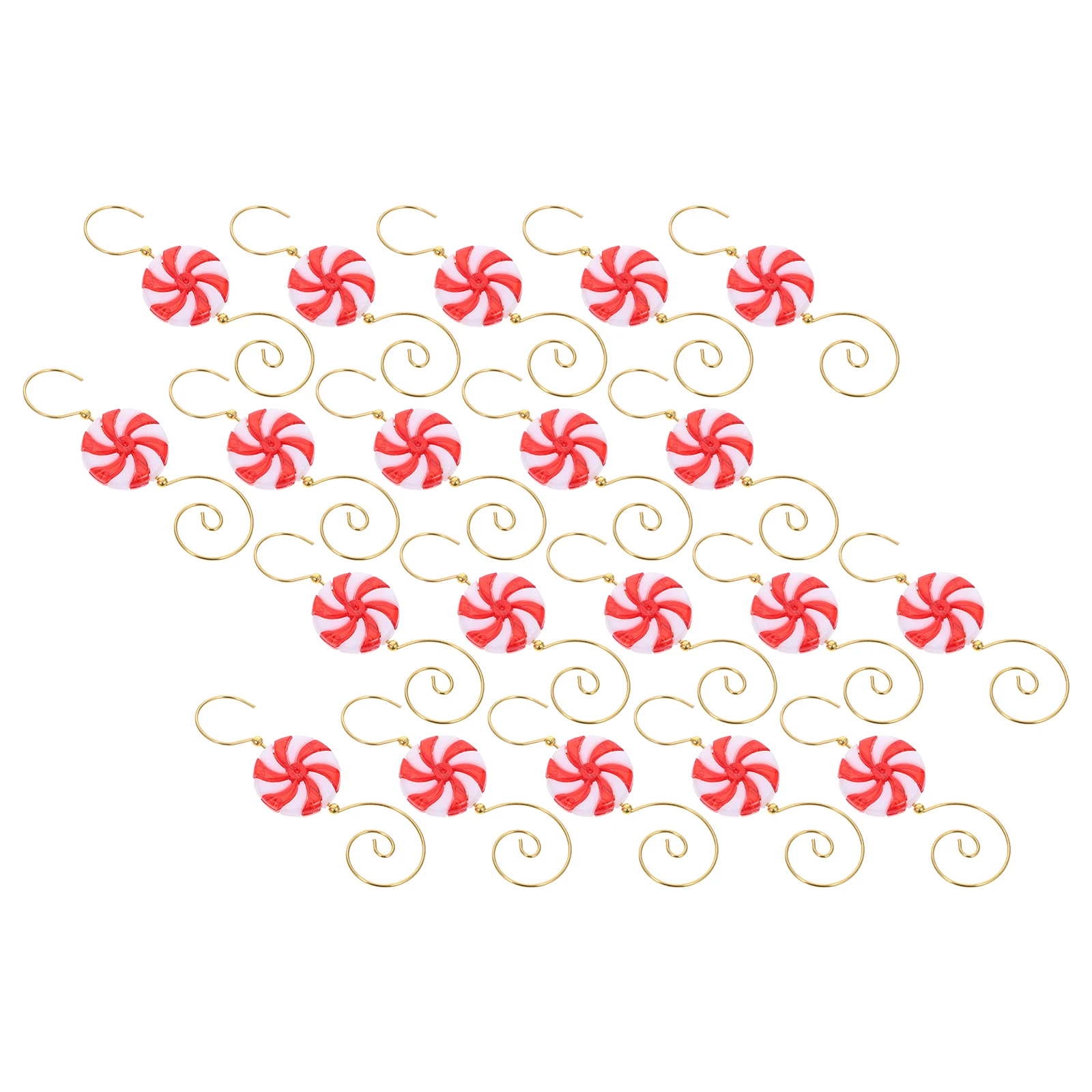 

20pcs Windmill Xmas Hook Decorations Hooks 7 8cm Xmas Decorative Ornaments Heavy Duty Iron Tree Hanging Hooks for