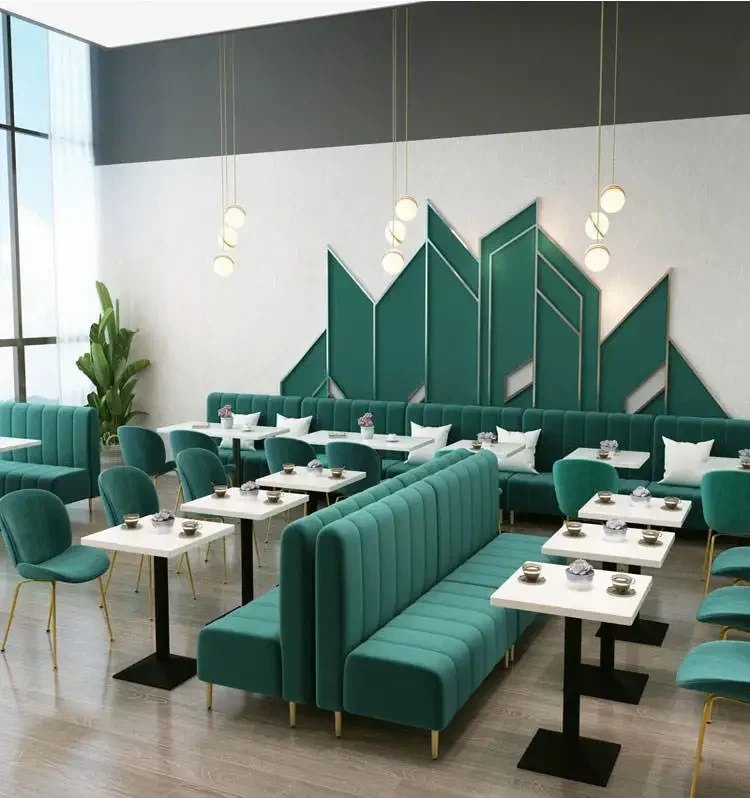 Doppelseite Restaurants Stand Sofa Set Tisch und Stuhl Restaurant Stand Möbel