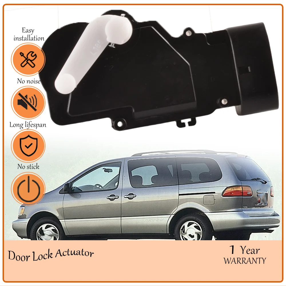 

Latch Actuator Unit, applies 98-03 Toyota Sienna, Solid left sliding door 4-pin oem 746-696,DLA184,69140-08020,100DLA184S