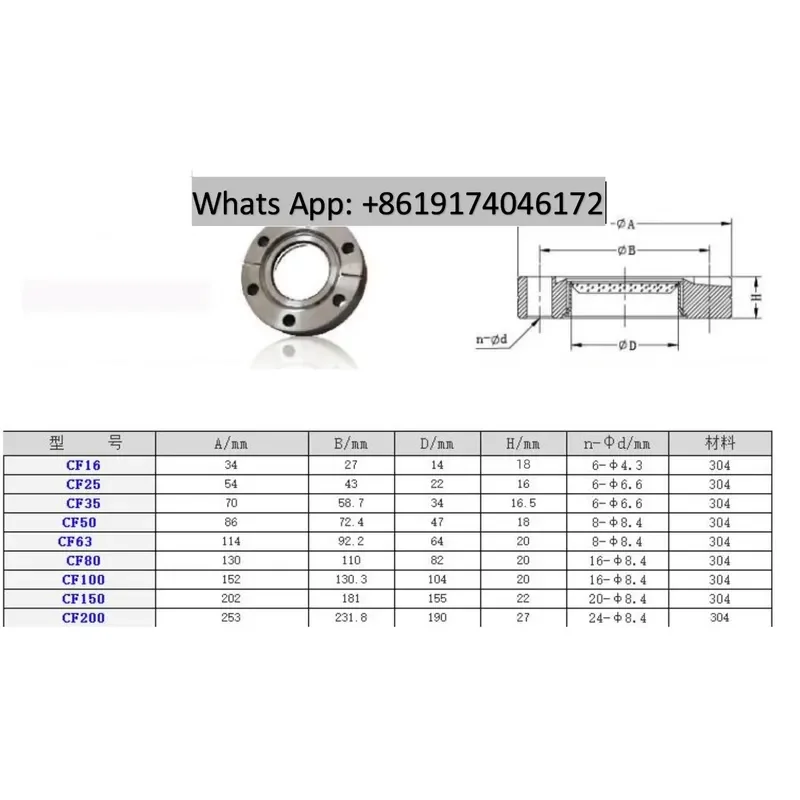 Hot sale Borosilicate glass Vacuum CF observation window flange window CF35 50 63 ISO100 150 160 200