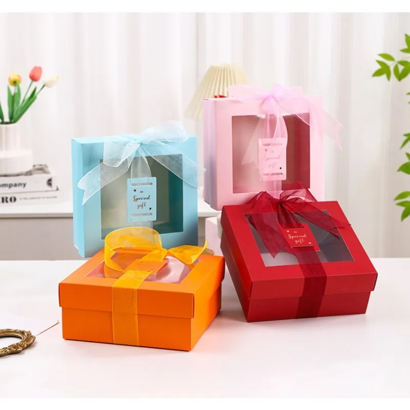 Geschenkbox mit Fenster, Brautjungfernbox zum Verschenken von Geschenken, Luxus-Geschenkbox zum Geburtstag, Valentinstag, als Geschenkverpackung, Geschenkboxen – Detail 3
