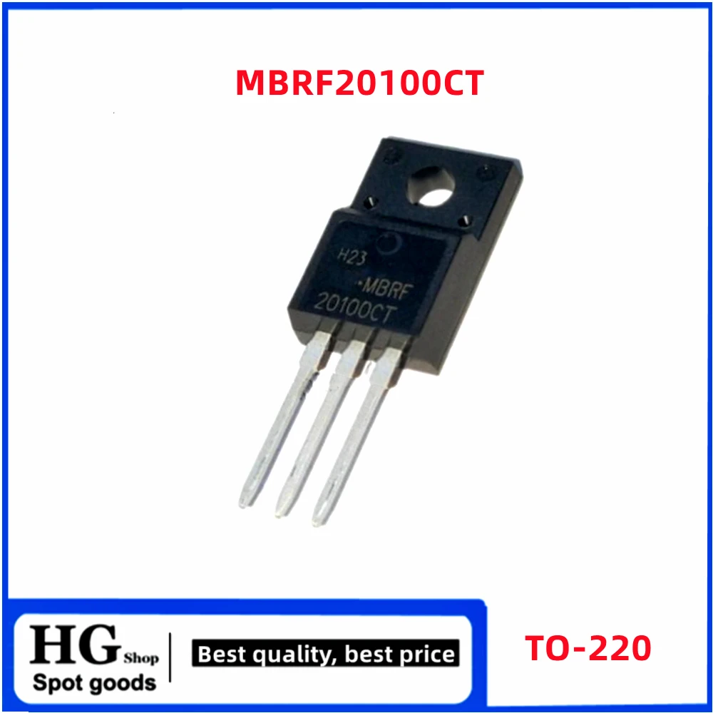 50PCS/Lot MBRF20100CT TO-220 MBR20100CT 20100CT 20A/100V TO-220 SCHOTTKY DIODE Best quality