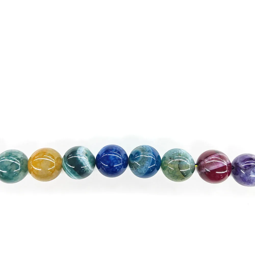 

20mm Colourful Agate Beads Natural Stone Healing Crystal Gemstone Bead for Charm Jewelry Making DIY Necklace Bracelet Accessorie