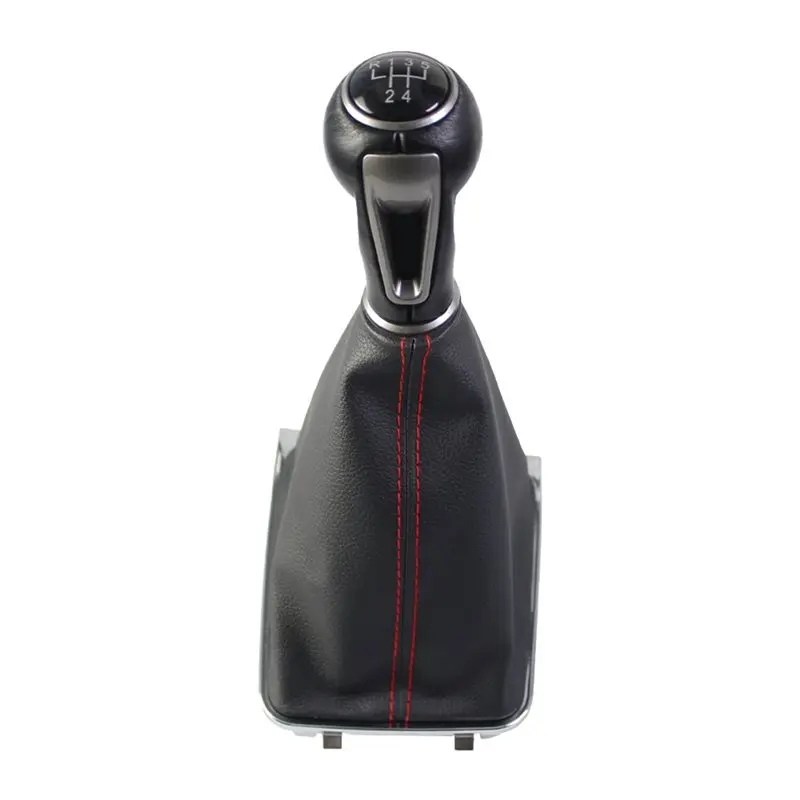 Durable-For VW Golf 7 A7 MK7 For GTI GTD New Gear Shift Knob 5 / 6 Speed MT Lever Change Stick With Gaiter Boot Cover