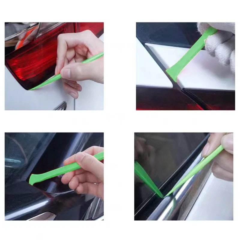 3pcs Micro Stick Squeegee Window Tinting Film Tools Kit Vinyl Car Wrap Sticker Edge Corner Plug Tucking Scraper Applicator