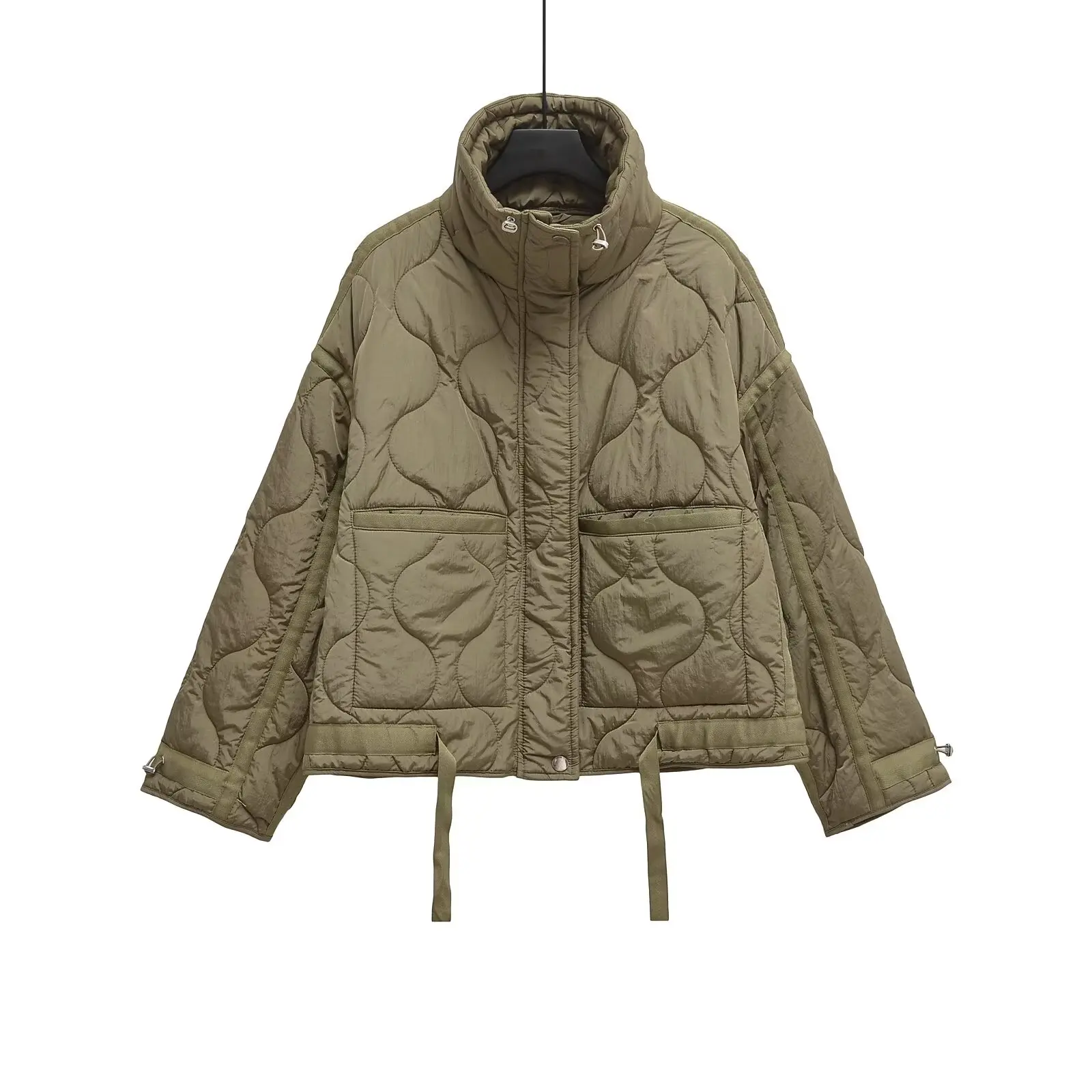 Padded Coat American Retro High Neck Parkas Warm Woman Winter Coats Winter Parkas For Women Elegant Luxury Women's Coat