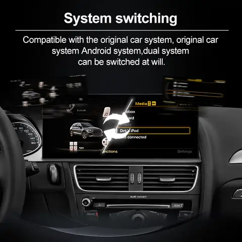 아우디 Q5 2009-2017 우핸들 차량용 GPS 네비게이션, 무선 카플레이 안드로이드 오토, 블루투스, 와이파이, 4G, 12.3인치 QLED 스크린 탑재 차량 액세서리