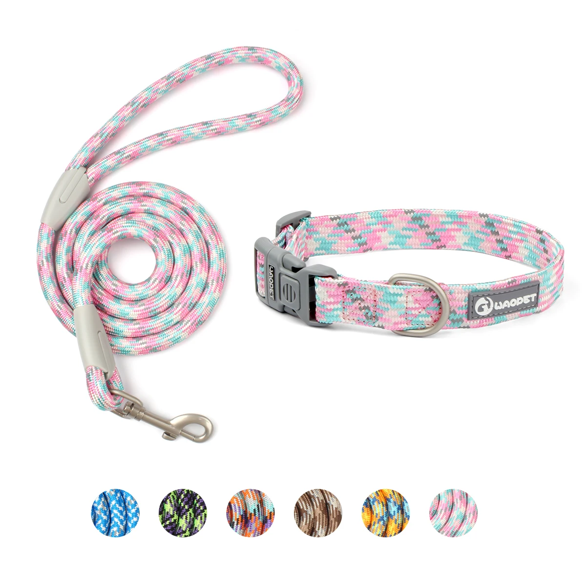 Leinen- und Halsband-Set für kleine, mittelgroße und große Hunde, Haustier, französische Bulldogge, Chihuahua, Mops, Outdoor-Walking, Leinenhalsband, Leinenzubehör – Detail 9