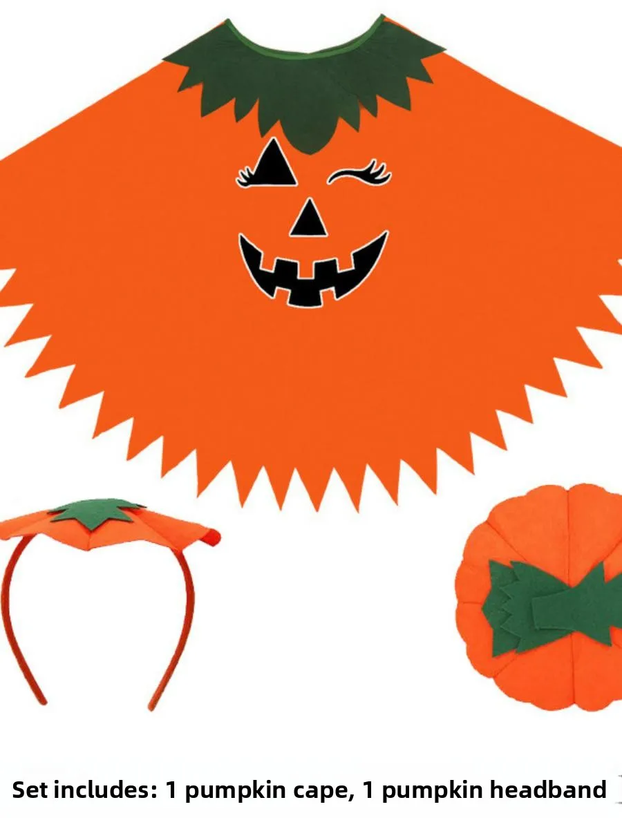 loween Costume Cape Adult Child Parent Pumpkin Clothes Glowing with Hat Performance Par Outfit Traditional Chinese Stage...