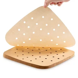 50Pcs Air Fryer Paper Special For Baking Kitchen Food Oil-proof Double-sided Silicone Oil Paper Non-Stick Steamer Pad Mat