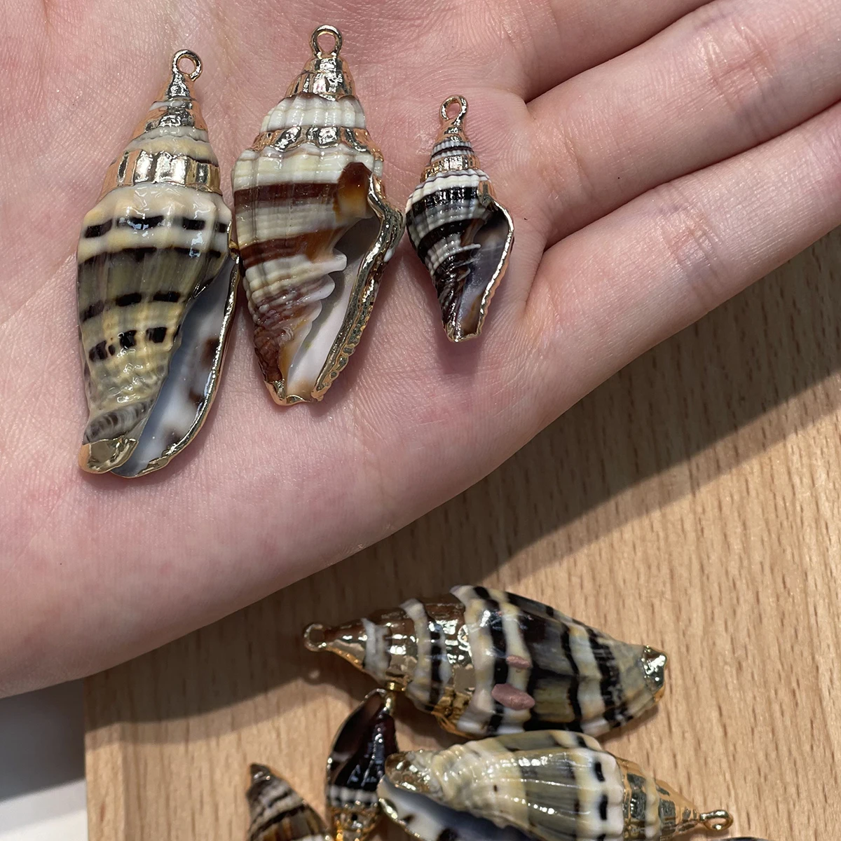 Natural Pen Shell Pendant for DIY Jewelry Making