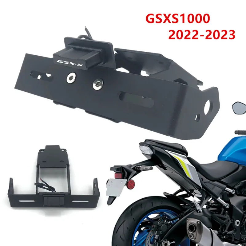 For Suzuki GSX-S1000 GSXS1000 2022 2023 Motorcycle License Plate Holder LED Light Tail Tidy Fender Eliminator GSX-S1000