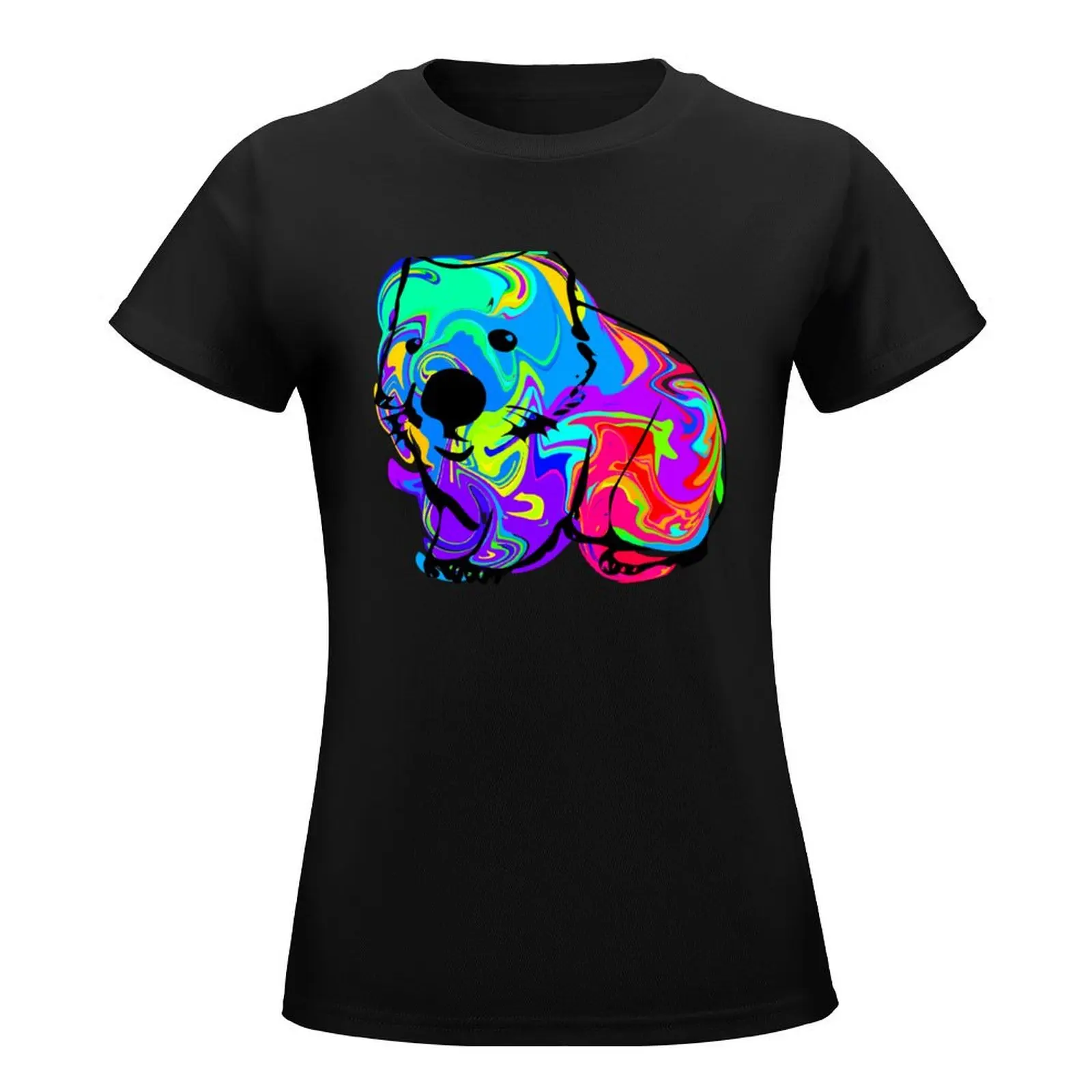 Colorful Wombat T-Shirt summer tops oversized graphics womans clothing