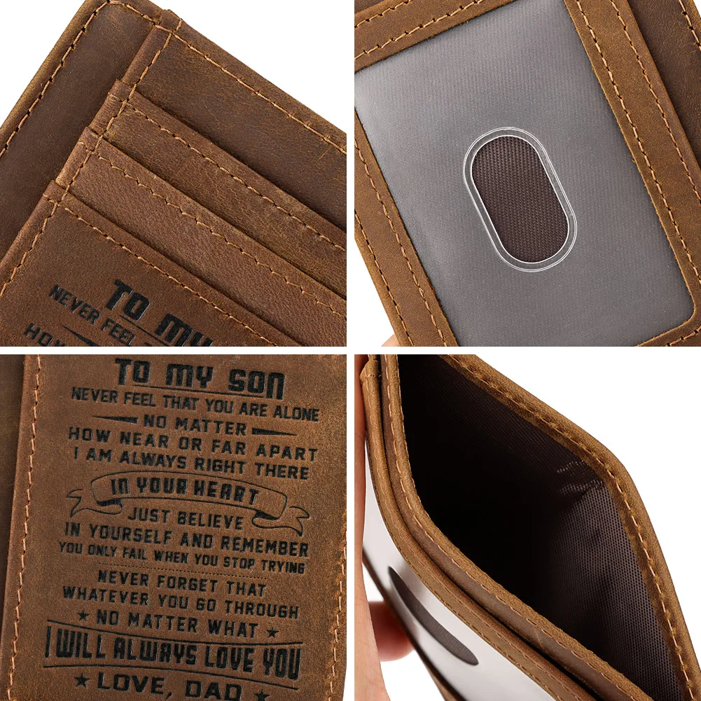 จาก dompet kartu tipis ลูกชายของฉันที่ใส่บัตร RFID หนังแท้สำหรับผู้ชายแฟชั่นกระเป๋าหน้าของขวัญวันเกิดสำหรับลูกชาย