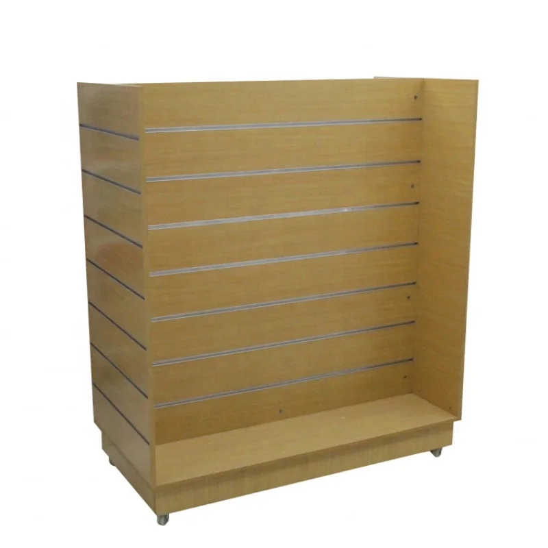 custom.H Shape Custom Color Simple Melamine Slatwall Stands Display Shelf For Malls