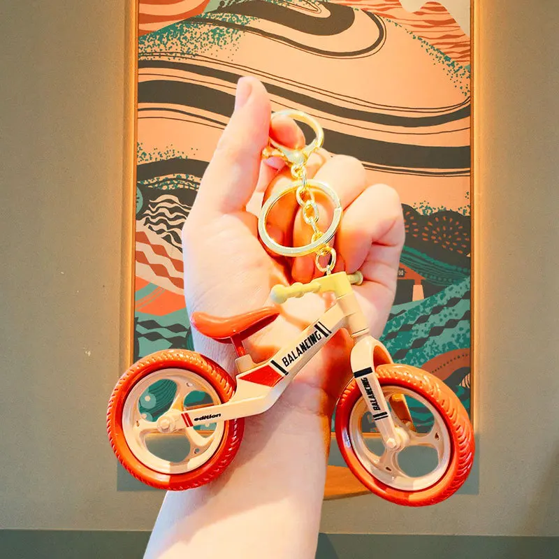 Creative Splicing Bicycle Keychain Funny 3D Mountain Bike Model Keyring for Men Couple Bag Pendant Kid Toy Gift Accessories