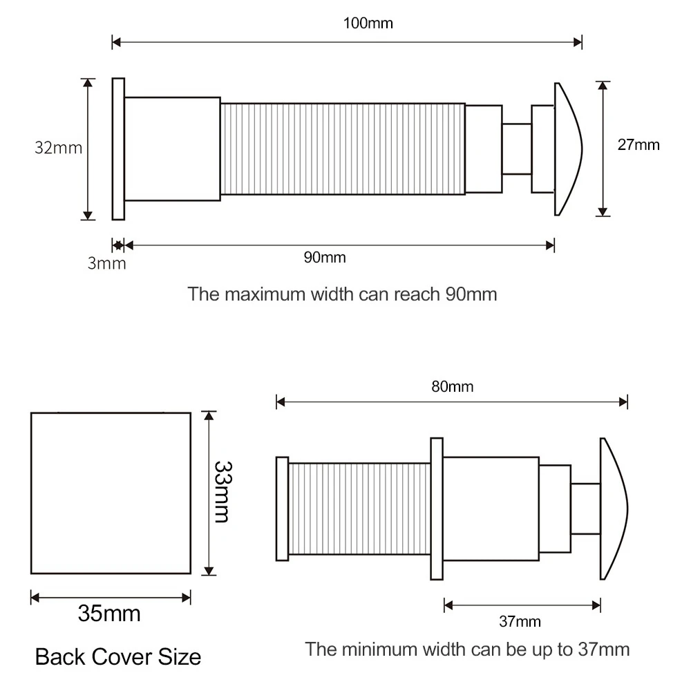 

1-2PCS 2MP WiFi Door Peephole Camera Motion Detection Two-Way Audio Night Vision Remote Viewing Works with Tuya Smart Life