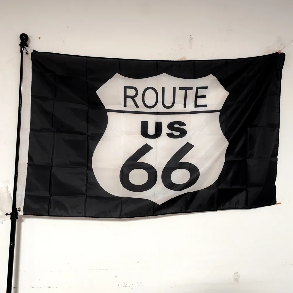 

Route 66 Motorcycle Flag - Premium Polyester Biker Banner for Outdoor Decor, Wall Hanging, Party - Durable Vibrant Colors