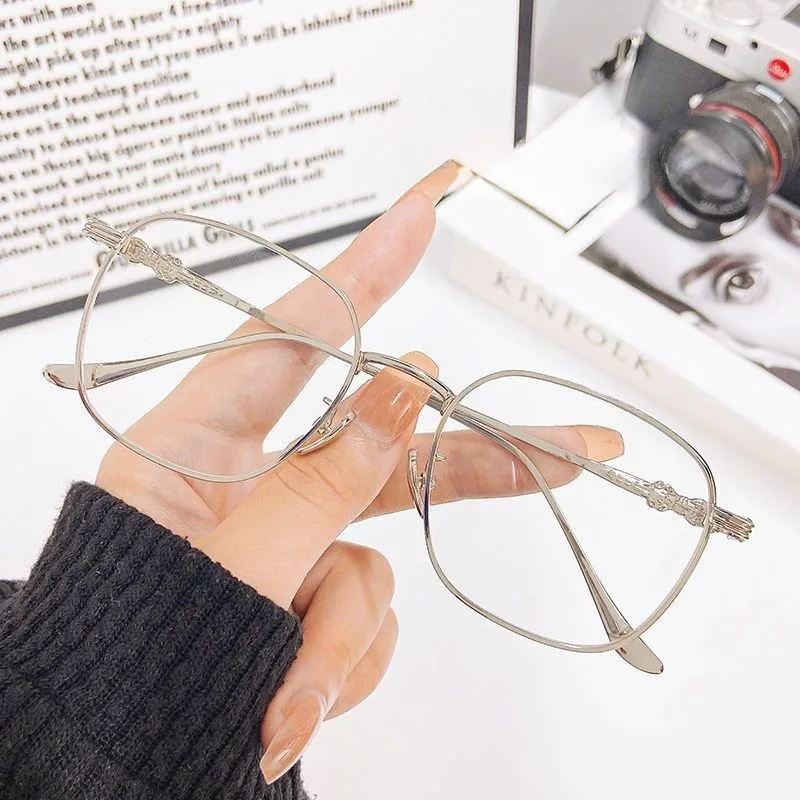 INS Moda Rodada Anti Radiação Armação de Metal Óculos Mulheres/Homens Óculos