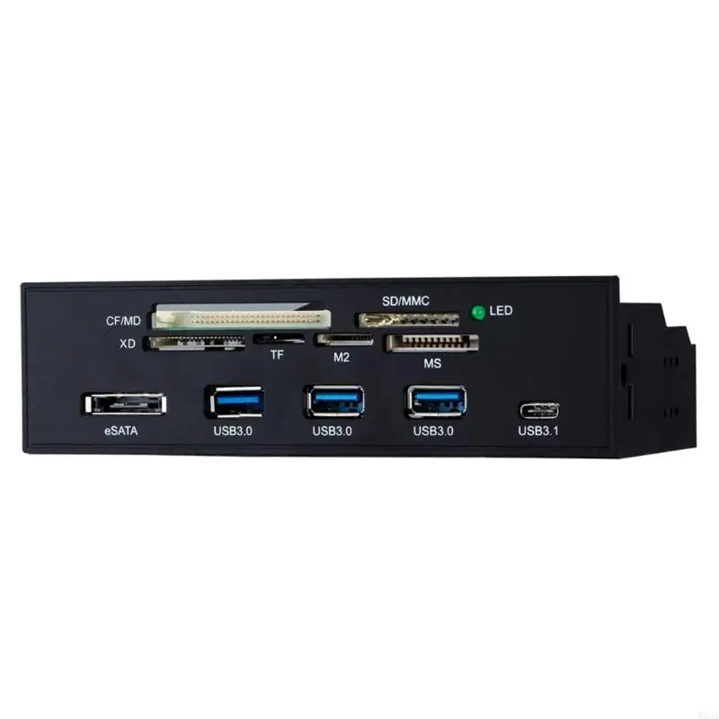 USB3.0 Card Reader Front Panel for Quick Access to Small Memory Cards Multiple Function with Type C USB3.1 USB3.0