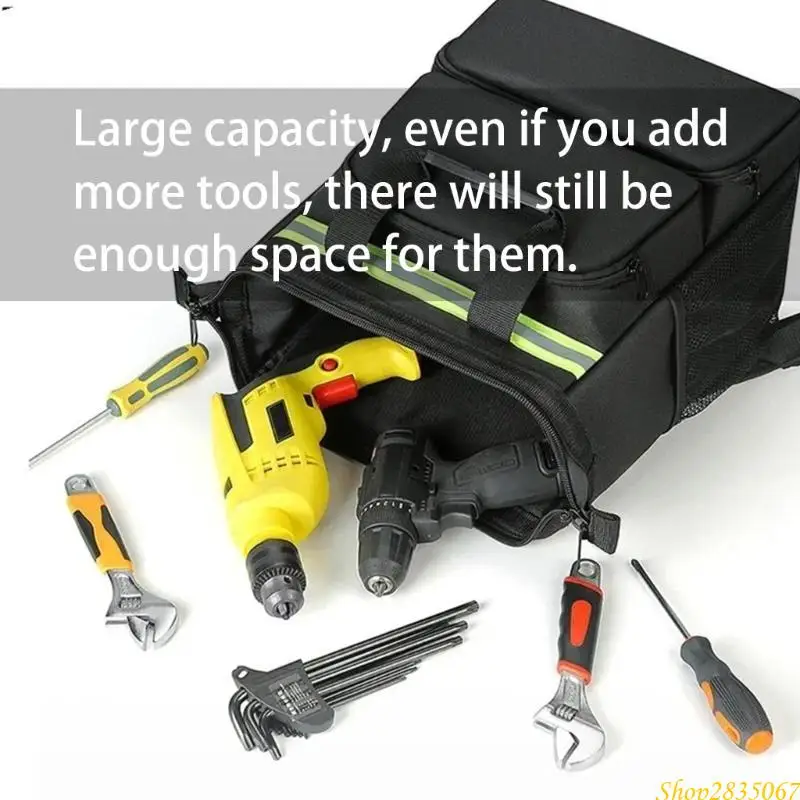 Bolsa herramientas electricista gran capacidad resistencia con múltiples bolsillos para organización fácil