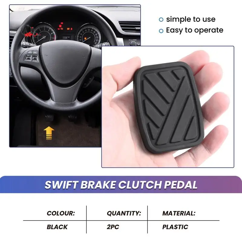 

A10E-2PCS Brake Clutch Pedal Pad Covers 49751-58J00 For Suzuki Swift Vitara Samurai Esteem SX4 Aerio X90 Sidekick