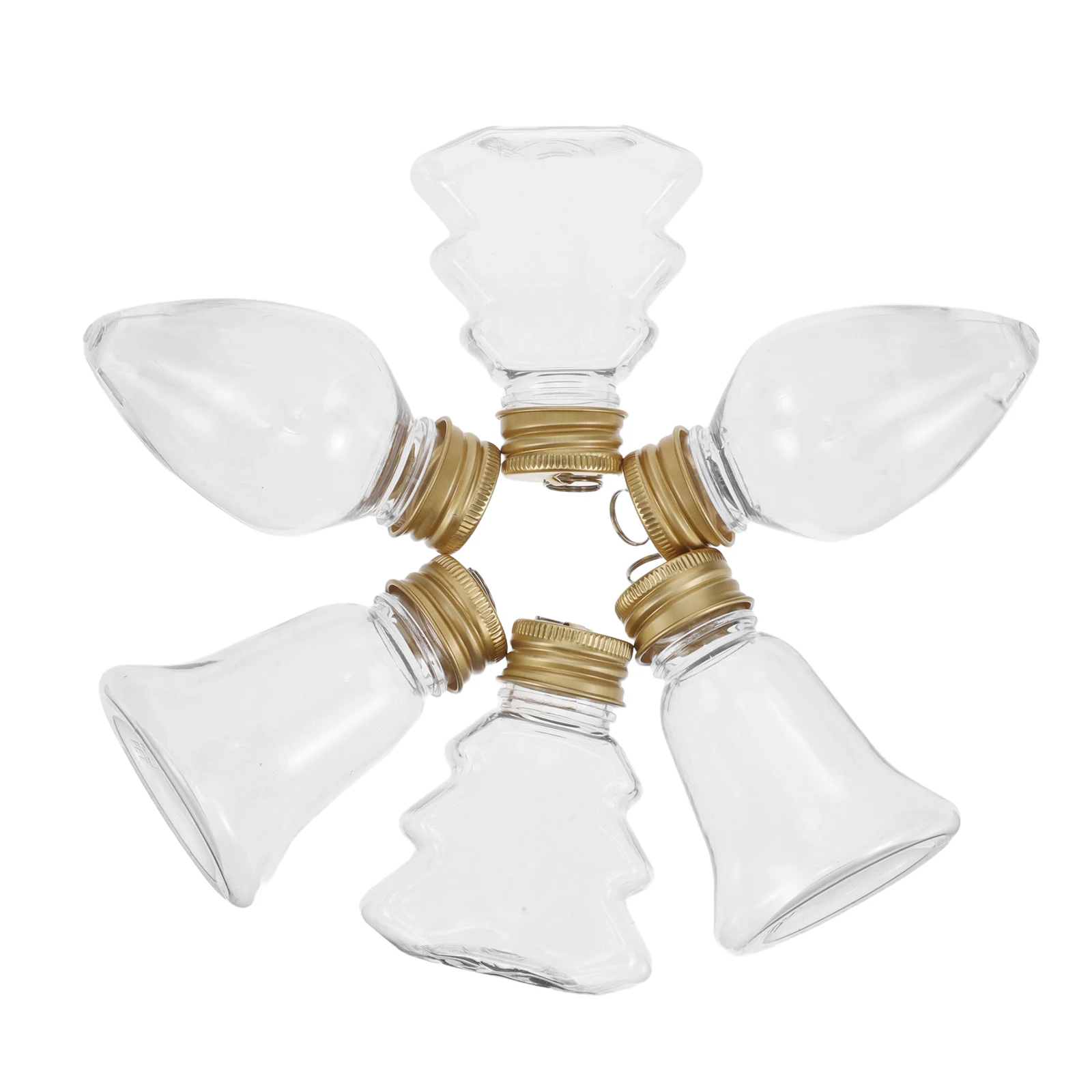 

24Pcs Clear Plastic Christmas Ornaments Sand Art Bottle Pendants Versatile Decoration Options DIY Crafts Bottle Hanging Ornament