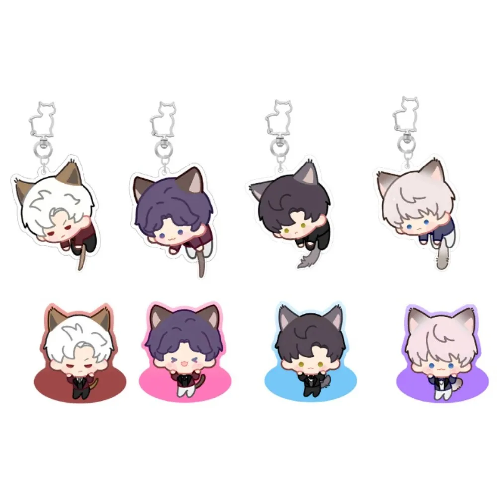 Game Love and Deepspace Sylus Xavier Zayne Rafayel Anime Tail Wagging Keychain Bag Pendant Cosplay Cartoon Gift Keyring