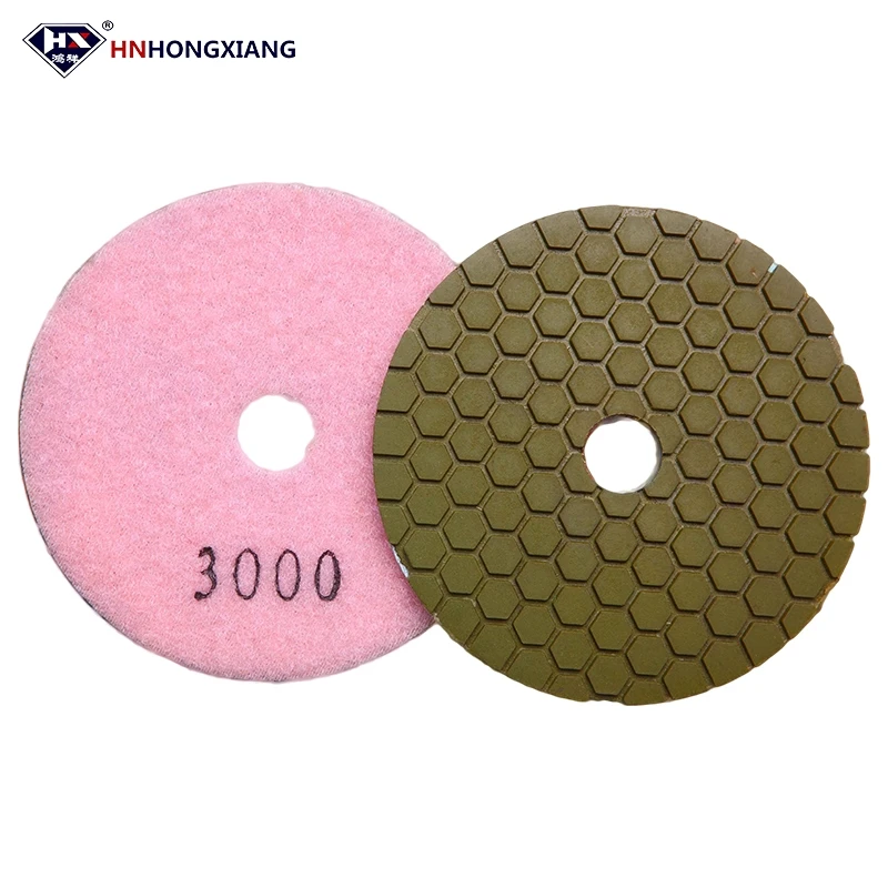 100Mm Wet/Dry Flexible Diamond Resin Polishing Pads For Granite Marble Stone Quartz