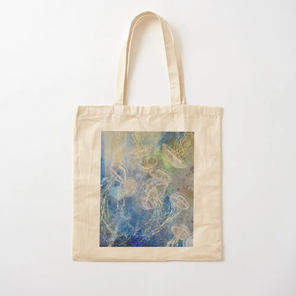 

Oil Painting for Beautiful Jellyfish Artwork Tote Bag