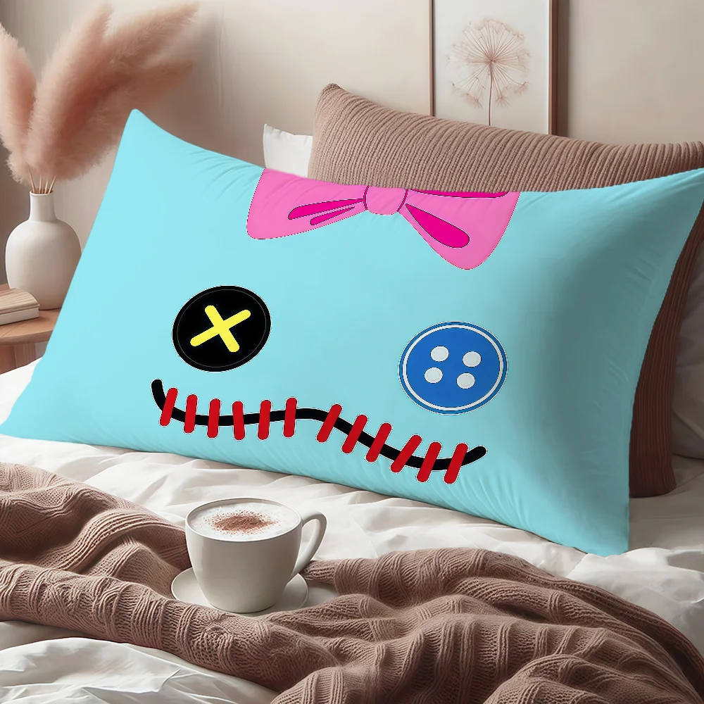 لطيف الكرتون سكرمپ الوجه الفن l-ليلو s-ستيتش DN مستطيل وسادة غطاء أريكة المنزل غرفة المعيشة مقهى الديكور المخدة