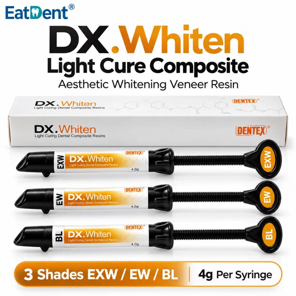 Dentex Enamel Nano Hybrid Light Cure Composite Resin Enamel EW EXW BL Shade Whitening Veneer Resin Dental Filling Material